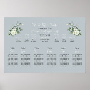 Modern Eucalyptus Seating Chart 6 Tables