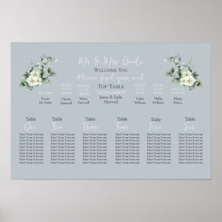 Modern Eucalyptus Seating Chart 6 Tables