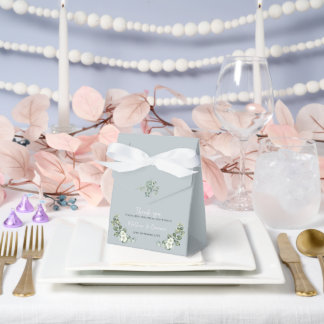 Modern eucalyptus Wedding Tent Favour Box