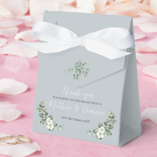 Modern eucalyptus Wedding Tent Favour Box