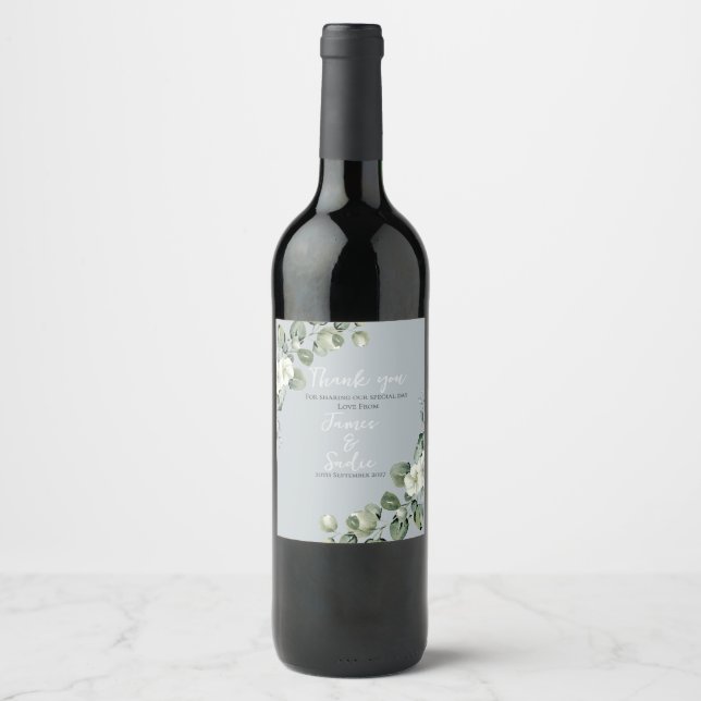 Modern Eucalyptus Wine Label (Front)