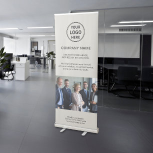 Modern Event Logo Photo Corporate Business Retractable Banner