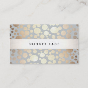 Modern Event Planner Gold & Silver Circle Pattern Business Card