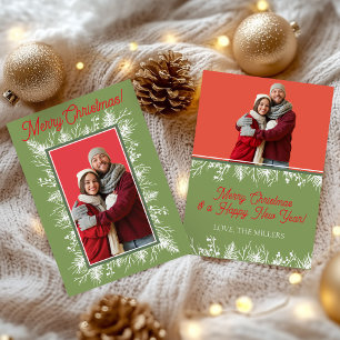 Modern Evergreen Photo Christmas Card