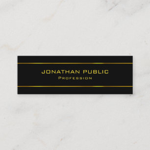 Modern Excellent Design Template Cool Black Gold Mini Business Card