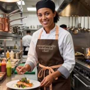 Modern Exceptionally Wonderful Chef Grey Apron