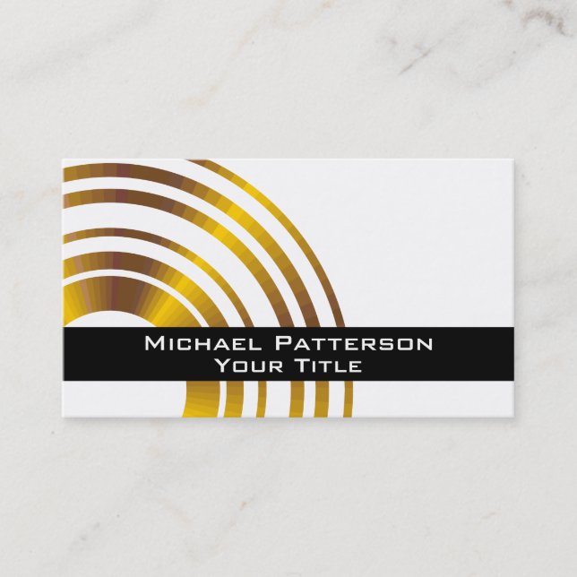 Modern Executive Circles Professional Business Card (Front)