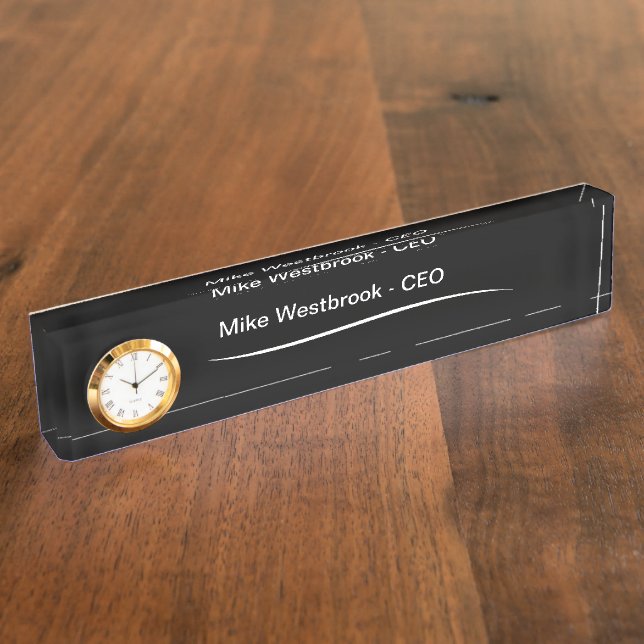 Modern Executive Corporate Office Desk Name Plates (Side)