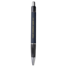 Modern Executive Navy Blue & Gold Corporate Pen