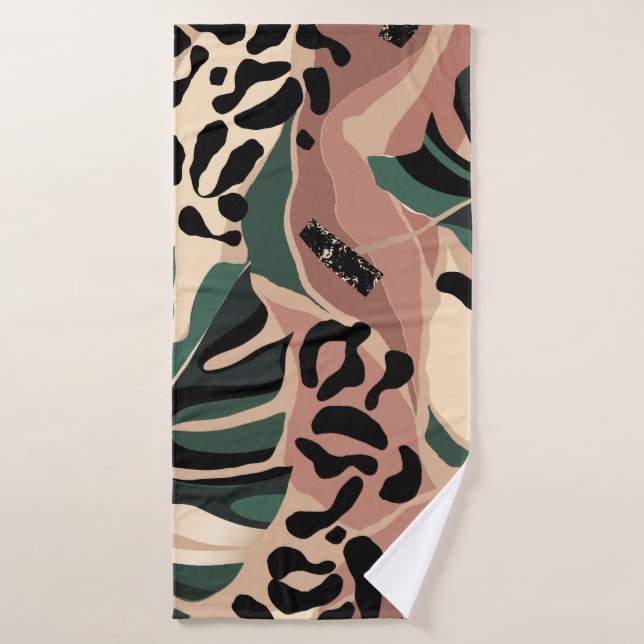 Modern exotic pattern with leopard skin. Creative  Bath Towel (Bath Towel)