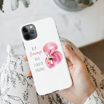 Modern Exotic Pink Watercolor Flamingo With Quote<br><div class="desc">Modern Exotic Pink Watercolor Flamingo With Quote</div>