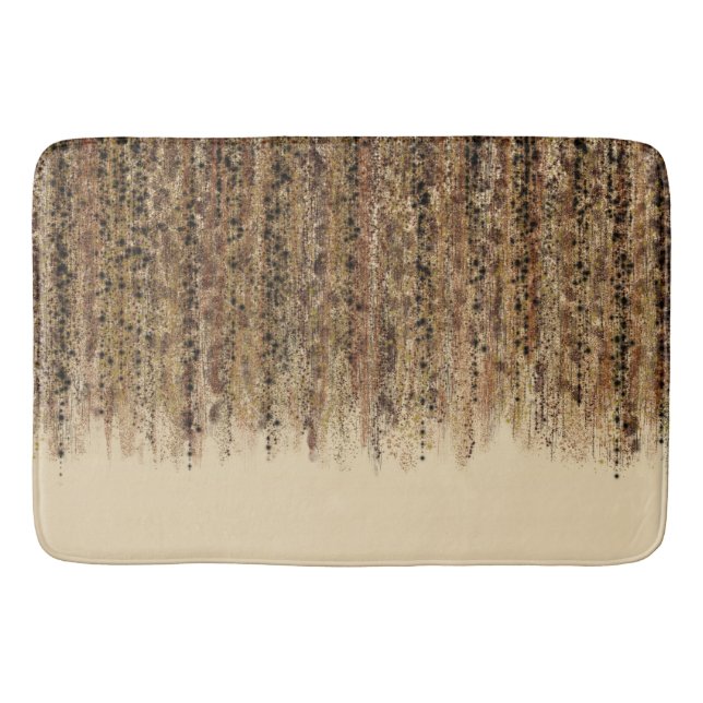 Modern Exotic Safari Abstract Glam Print Bath Mat (Front)