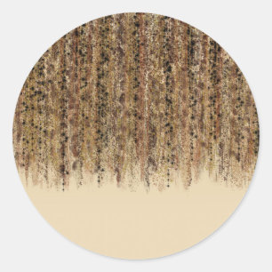 Modern Exotic Safari Abstract Glam Print Classic Round Sticker