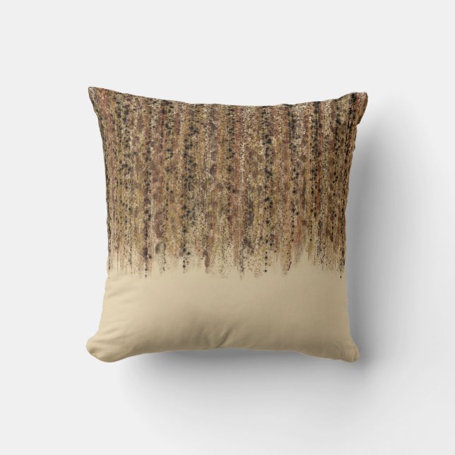 Modern Exotic Safari Abstract Glam Print Cushion (Front)