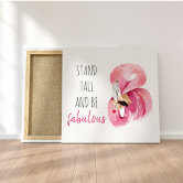 Boho Nursery Flamingo Watercolor Canvas Print