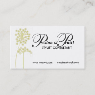 Modern Expert Professional Image Consultant Flower Business Card