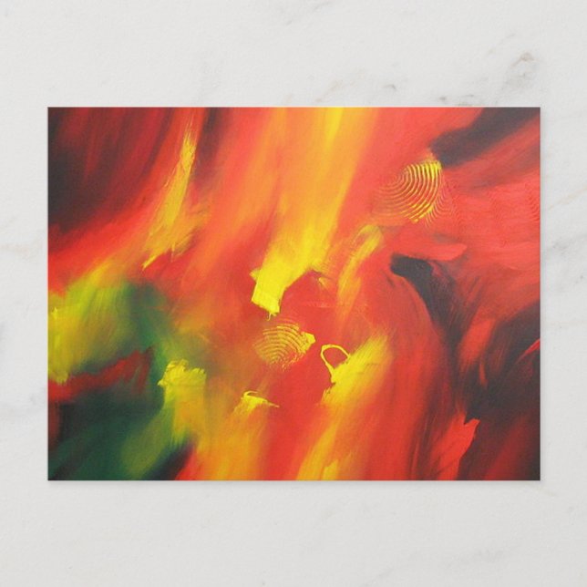 Modern Expressionist Abstract Painting Template Postcard (Front)