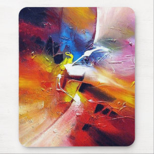 Modern Expressionist Abstract Painting Trendy Mouse Mat