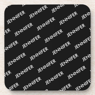 Modern Extravagant You Name It Personalised Black Coaster