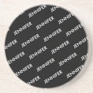 Modern Extravagant You Name It Personalised Black Coaster