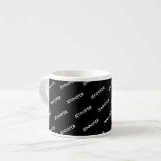 Modern Extravagant You Name It Personalised Black Espresso Cup