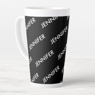 Modern Extravagant You Name It Personalised Black Latte Mug