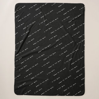 Modern Extravagant You Name It Personalised Black Sherpa Blanket