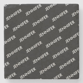 Modern Extravagant You Name It Personalised Black Stone Coaster