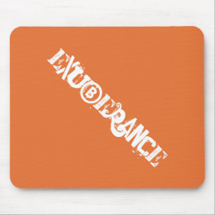 Modern Exuberance Orange Bold Graffiti Typography Mouse Mat