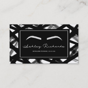 Modern Eyebrows Microblading Beauty Business Card