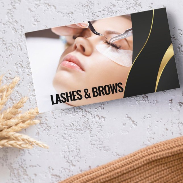Modern Eyelash Beauty Makeup Artist Lash Extension Business Card (Creator Uploaded)