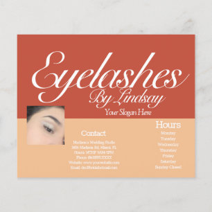 Modern Eyelash Services Earthy Session Brochure