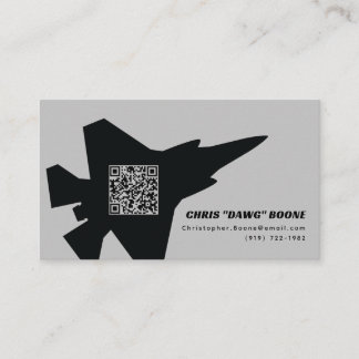 Modern F-35 Lightning Fighter Jet Business Card