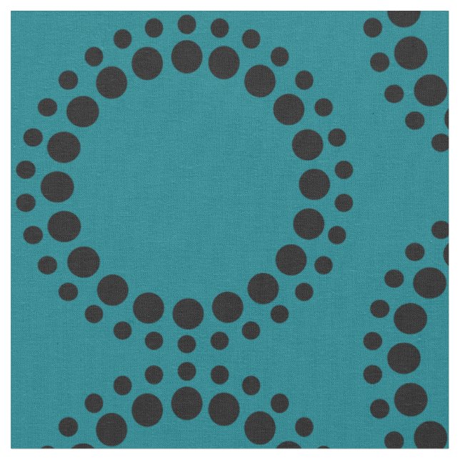 Modern Fabric Circle and Dot Design (Close Up)