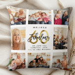 Modern Fabulous 60th Birthday Photo Collage Gold Cushion<br><div class="desc">A beautiful,  modern gift for a 60th birthday gift: A trendy Instagram photo collage pillow with your personal message and name around a minimalist chic FABULOUS 60 gold script calligraphy design for that special keepsake packed with years of memories.</div>