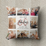Modern Fabulous 60th Birthday Photos Rose Gold  Cushion<br><div class="desc">A beautiful,  modern gift for a 60th birthday gift: A trendy Instagram photo collage pillow with your personal message and name around a minimalist chic FABULOUS 60 rose gold script calligraphy design for that special keepsake packed with years of memories. This is the white and rose gold version.</div>