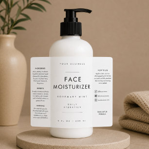 Modern Face Moisturizer 8oz Bottle Label