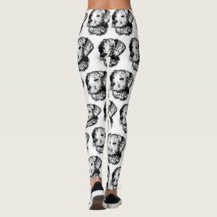 Modern Face Pet Photo Kid's Women Fitness Sports  Leggings
