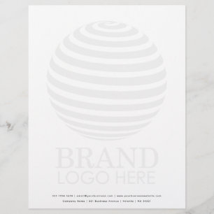 Modern Faded Business Logo Professional Letterhead