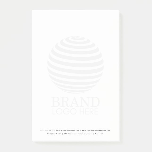Modern Faded Business Logo Professional  Post-it Notes (Front)