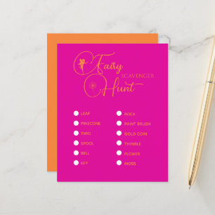 Modern Fairy Birthday Scavenger Hunt Party Game