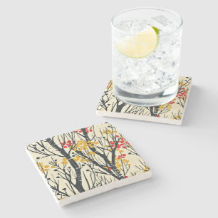 Modern Fall Abstract Scandinavian Stone Coaster