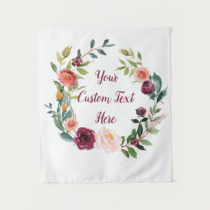 Modern Fall Barn Photo Booth Prop Wedding Backdrop Tapestry