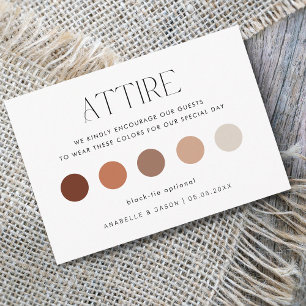 Modern Fall Colour Palette Wedding Guest Attire Enclosure Card