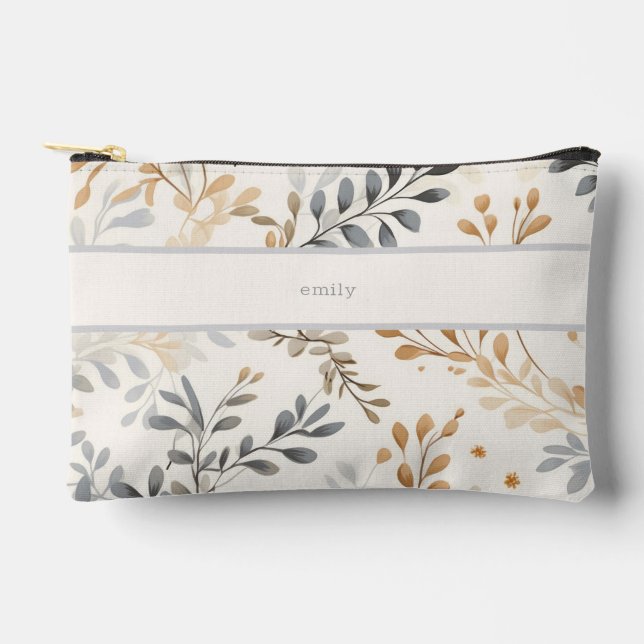 Modern Fall Foliage Accessory Pouch (Front)