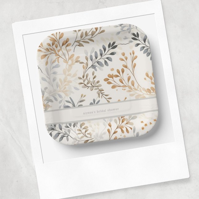 Modern Fall Foliage Paper Plate (Creator Uploaded)