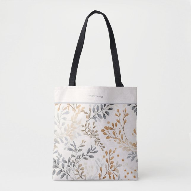 Modern Fall Foliage Tote Bag (Front)