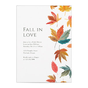 Modern Fall in Love Bridal Shower Invitation