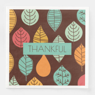 Modern Fall Leaves Napkin