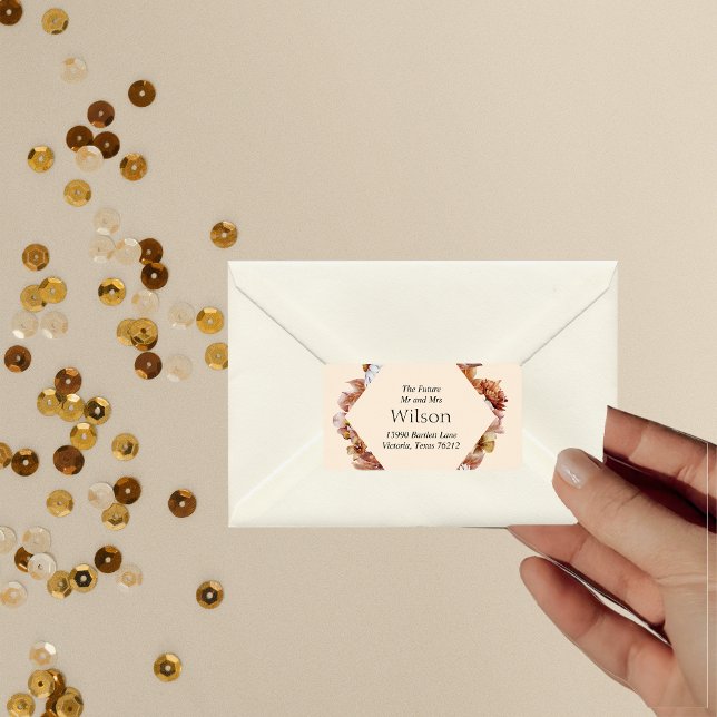 Modern Fall Orange BOHO Return Address Label (Creator Uploaded)